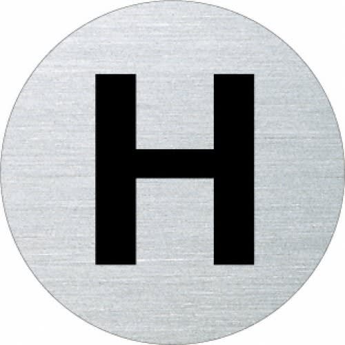 Textschild - H (rund)