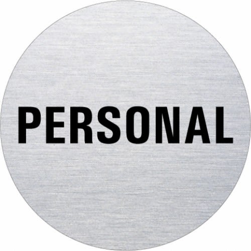 Textschild - Personal (rund)