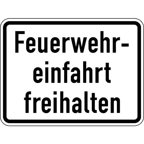 Feuerwehreinfahrt freihalten - Verkehrsschild VZ 2431
