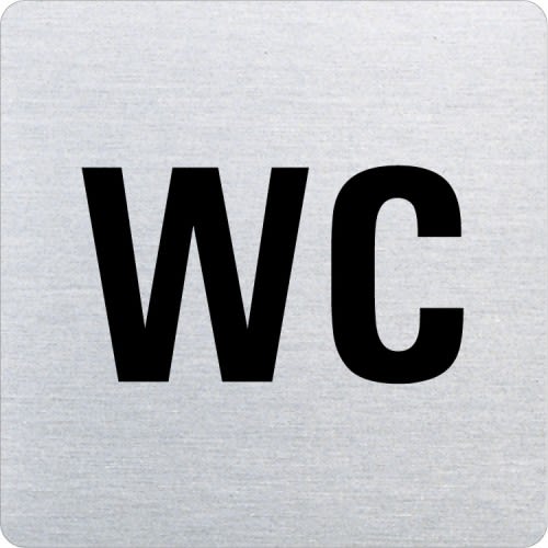 Textschild - WC (ecken abgerundet)