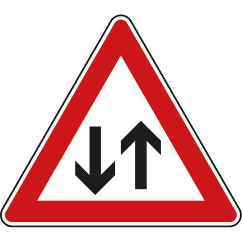 Gegenverkehr - Verkehrsschild VZ 125
