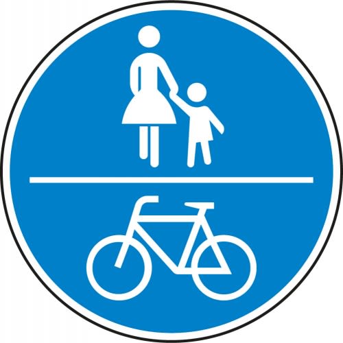 Gemeinsamer Geh- und Radweg - Verkehrsschild VZ 240