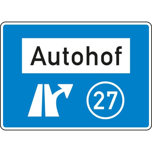 Autohof - Verkehrsschild VZ 448.1
