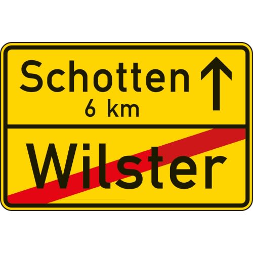 Ortstafel Rückseite - Verkehrsschild VZ 311