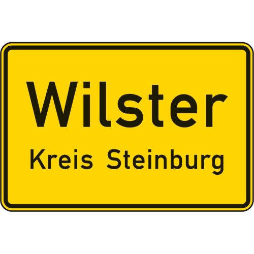 Ortstafel Vorderseite - Verkehrsschild VZ 310