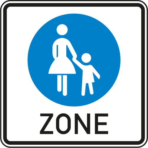 Beginn einer Fußgängerzone - Verkehrsschild VZ 242.1