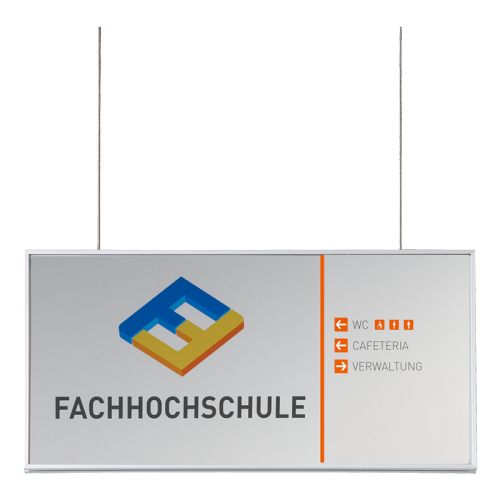 Deckenschild Aufhänger 60cm - Aluminium Haken Für Banner & Schilder