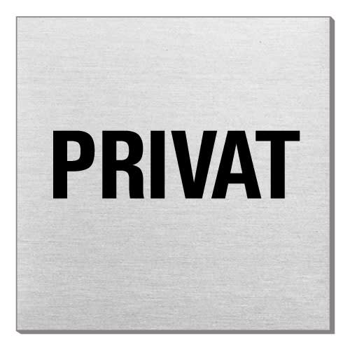 Textschild - Privat (quadratisch)
