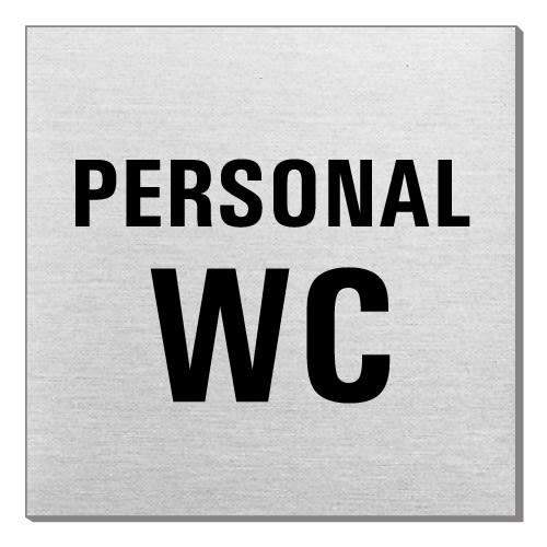 Textschild - Personal WC (quadratisch)