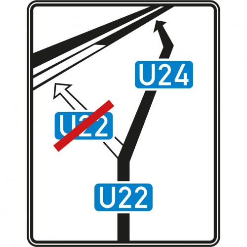 Weiterführende Bedarfsumleitung - Verkehrszeichen VZ 466