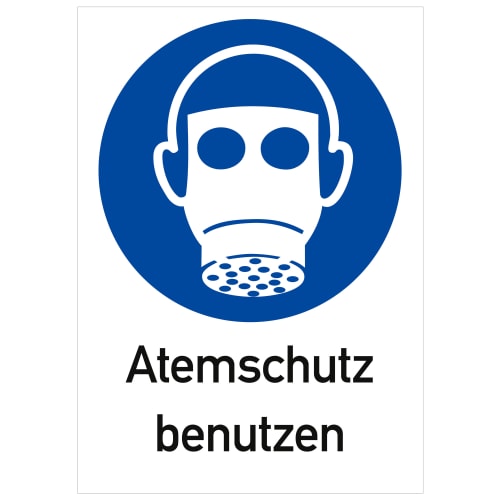 Kombischild Atemschutz benutzen nach ISO 7010, M017