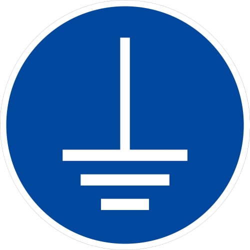 Gebotszeichen Vor Benutzung erden nach ISO 7010, M005