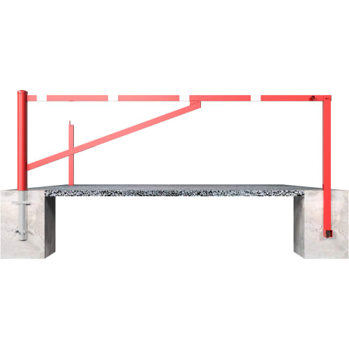 Drehschranke mit 2 Auflagepfosten