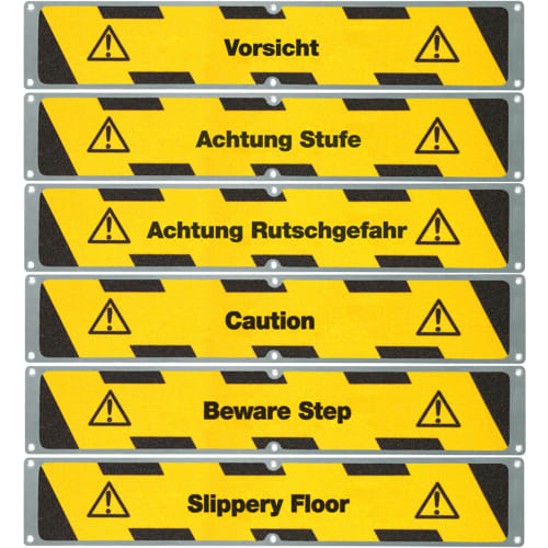 m2-Antirutschplatte mit Text in deutsch oder englisch