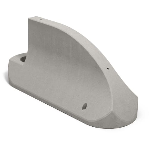 Betonleitwand | Betonleitelement Anfangsstein grau