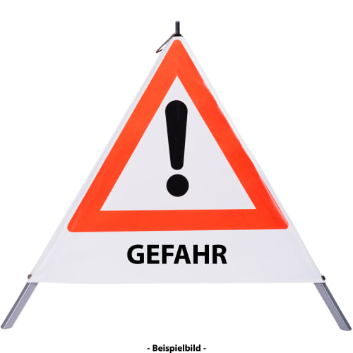 Faltsignal - Gefahrenstelle mit Text: GEFAHR