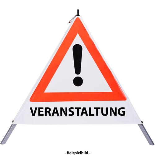 Faltsignal - Gefahrenstelle mit Text: VERANSTALTUNG