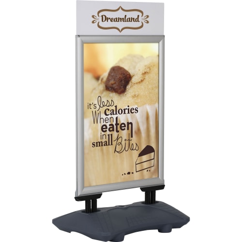 Kundenstopper WindPro mit Top-Schild
