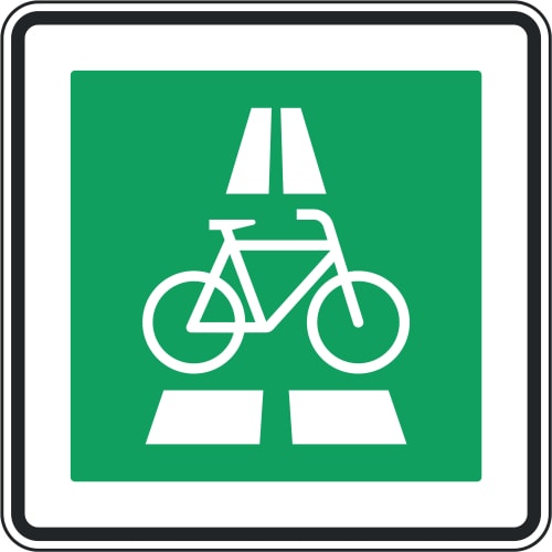 Radschnellweg, Aufstellung links - Verkehrszeichen VZ 350.1-20