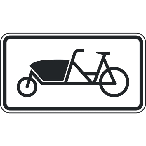 Fahrrad zum Transport von Gütern oder Personen – Lastenfahrrad - Verkehrszeichen VZ 1010-69