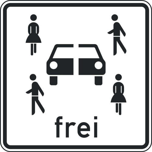 Carsharing-Fahrzeuge frei - Verkehrszeichen VZ 1024-21