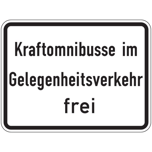 Kraftomnibusse im Gelegenheitsverkehr frei - Verkehrszeichen VZ 1026-31