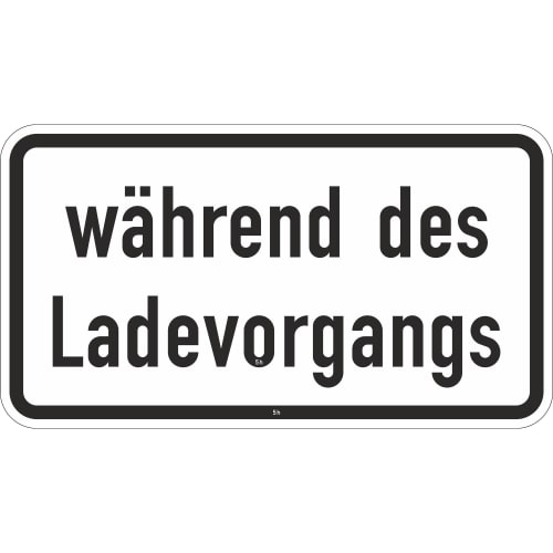 Während des Ladevorgangs - Verkehrszeichen VZ 1053-54