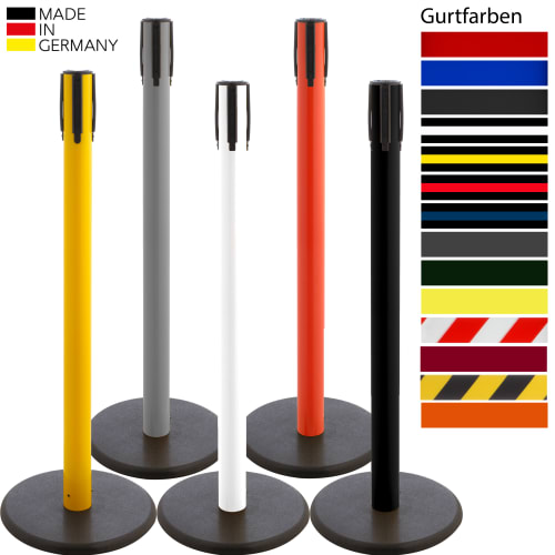 Gurtabsperrpfosten PREMIUM (GLA 29) mit 10 cm breitem Gurtband, WACHTWERK X