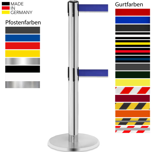 Gurtabsperrpfosten DUAL (GLA 95) mit Doppelgurt, WACHTWERK X