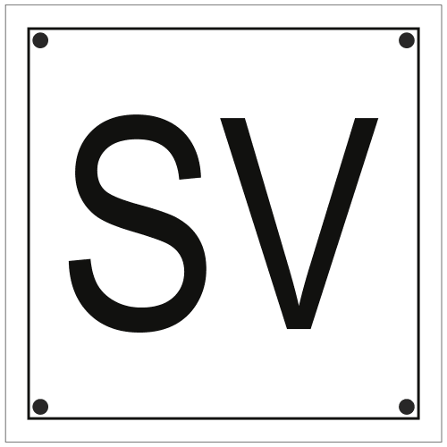Sicherheitsventil-Kennzeichen SV