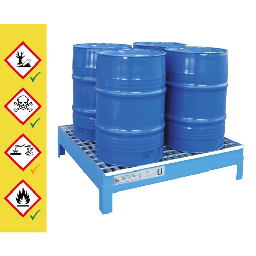 Auffangwanne aus Stahl für 60-Liter-Fässer