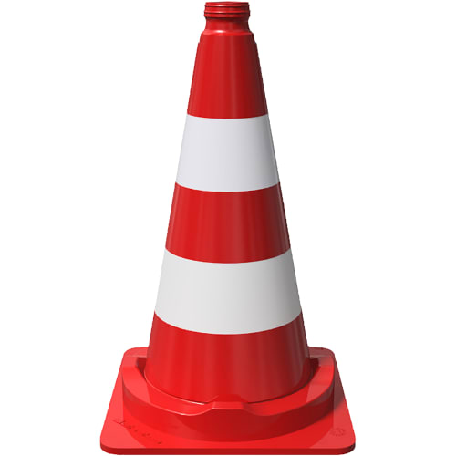 Schake-Verkehrsleitkegel / Leitkegel 1-teilig | 50/75 cm | BASt | StVO | TL | RSA | RA1/RA2
