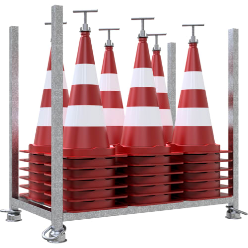 36er Schake Verkehrsleitkegel-Set / Pylonen-Set | 70 cm | BASt | StVO | TL | RSA | RA1/RA2 | mit Palette