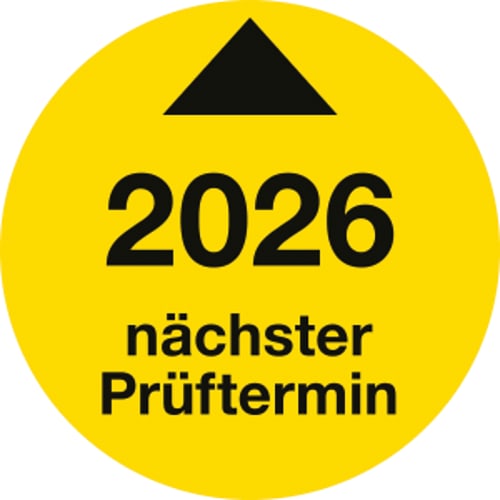 Prüfplaketten - Nächster Prüftermin, Einjahresplakette