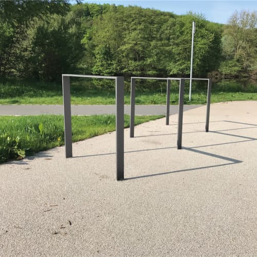 Fahrradanlehnbügel aus Flachstahl