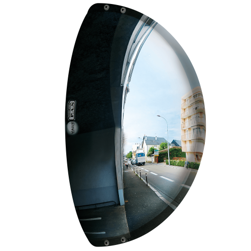 Verkehrsspiegel für Parkplatzausfahrten mit weitem Blickwinkel - Überprüfung von 3 Richtungen