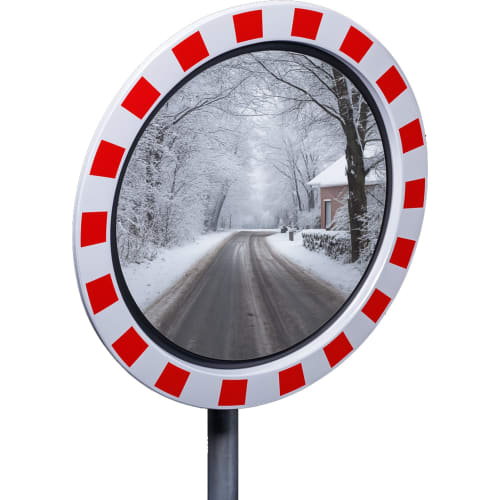 Verkehrsspiegel, Edelstahl - beschlagsfrei - Überprüfung von 2 Richtungen