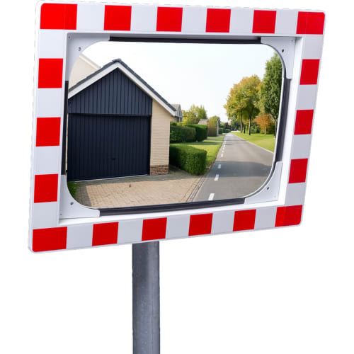 Verkehrsspiegel, Polycarbonat - Überprüfung von 2 Richtungen