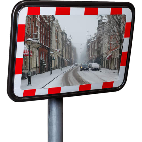 Verkehrsspiegel, Edelstahl - antifrost - Überprüfung von 2 Richtungen