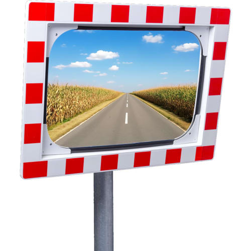 Verkehrsspiegel, Sicherheitsglas - Überprüfung von 2 Richtungen