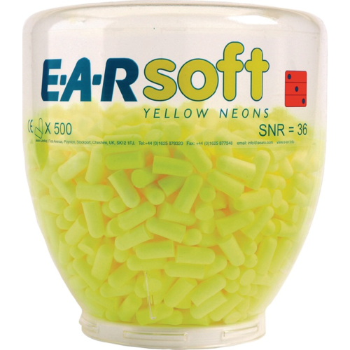 1000 Stück / 500 Paar 3M Gehörschutzstöpsel E-A-Rsoft Yellow Neons Refill | SNR: 34 dB
