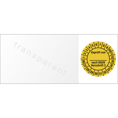Kabelprüfplaketten - Geprüft von ___ nach DGUV Vorschrift 3