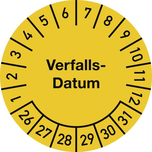 Prüfplaketten - Verfalls-Datum