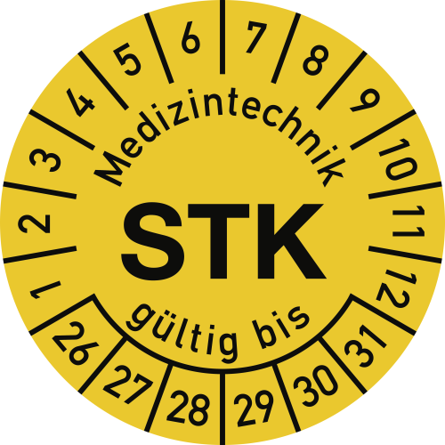 Prüfplaketten - Medizintechnik STK gültig bis ...