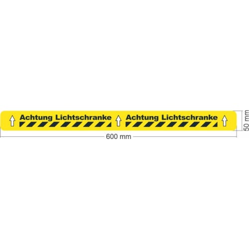 "Bodenaufkleber "Achtung Lichtschranke" | WT-5125"