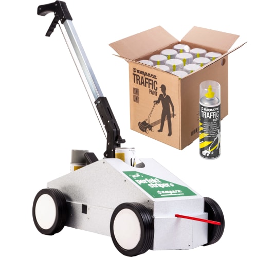 Markierungs-Set | NEW PERFEKT STRIPER und 12 Dosen Markierungsspray Traffic