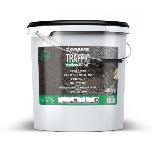 Ein-Komponenten Kaltasphalt Traffic Asphalt, 25 kg | für Asphaltreparaturen