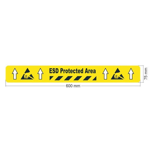 PROline-tape Bodenmarkierung mit Aufschrift 'ESD Protected Area'