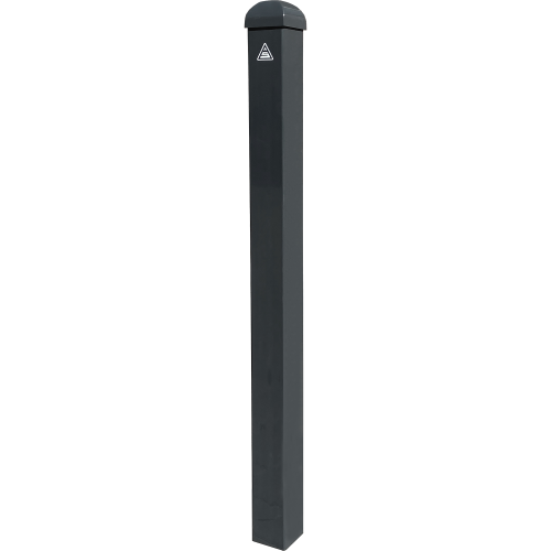 Absperrpfosten mit Zierkopf in Mansardenform | 70 x 70 mm