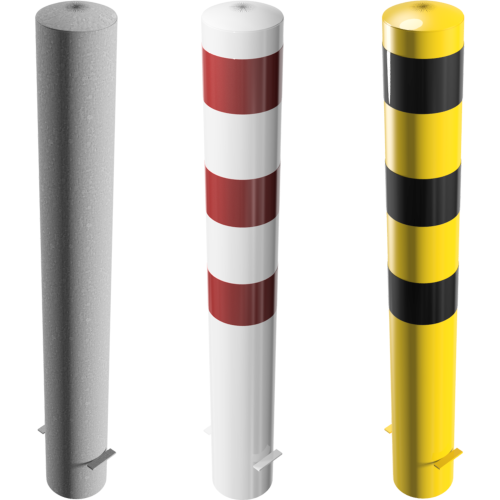 Absperrpoller SECURE aus Stahl, Ø 152 x 3,2 mm